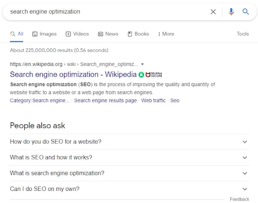 SERP SEO Related Questions (People Also Ask)